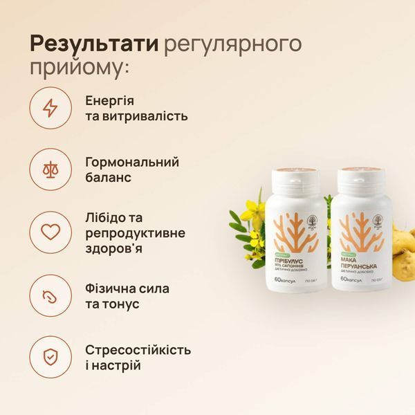 Чоловіче здоров'я | Трібулус + Мака | 1 місяць CZ-TM-1M фото
